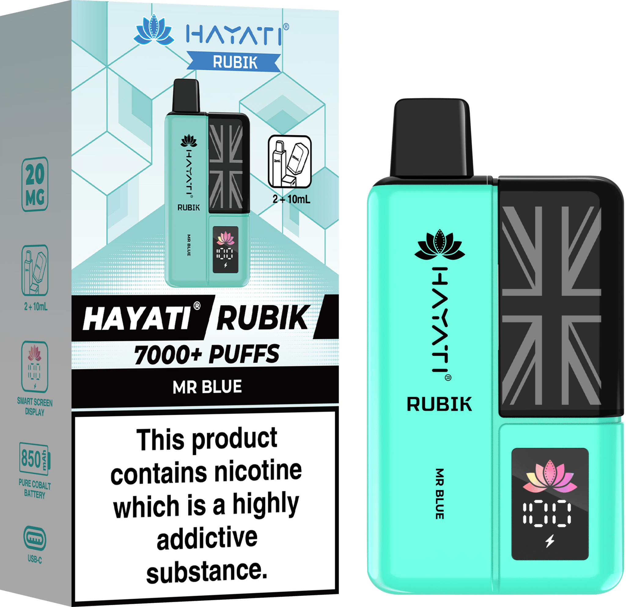 Hayati Rubik 7000 Disposable Vape - EUK