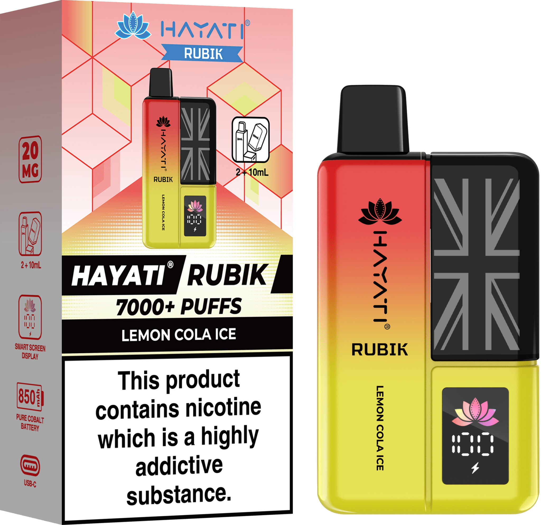 Hayati Rubik 7000 Disposable Vape - EUK