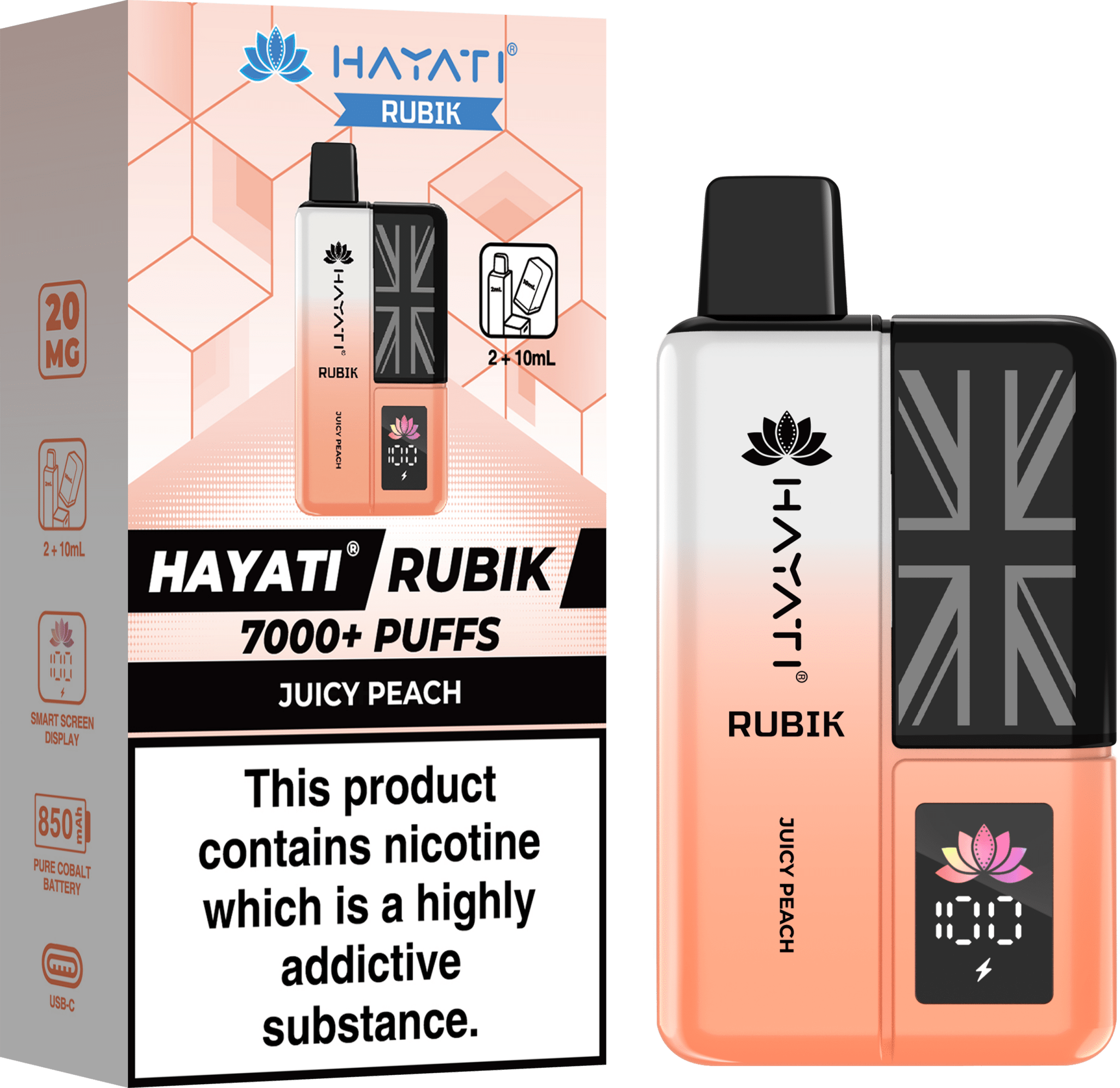 Hayati Rubik 7000 Disposable Vape - EUK
