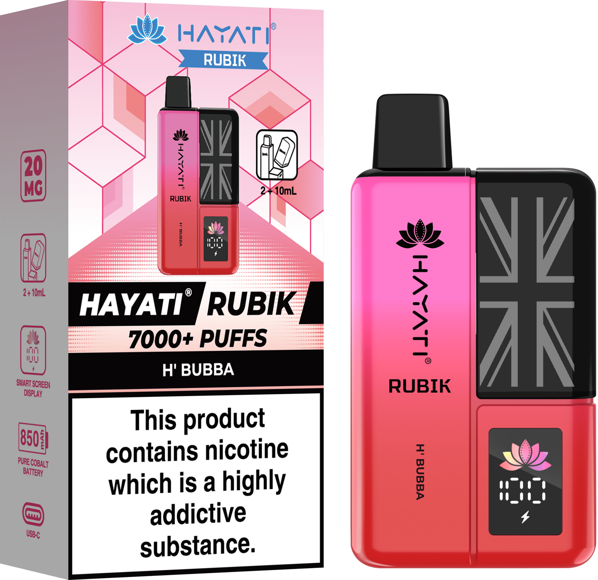 Hayati Rubik 7000 Disposable Vape - EUK