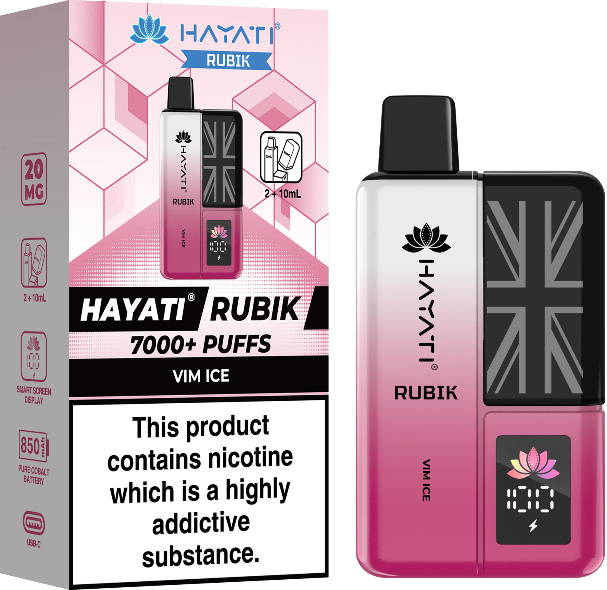Hayati Rubik 7000 Disposable Vape - EUK