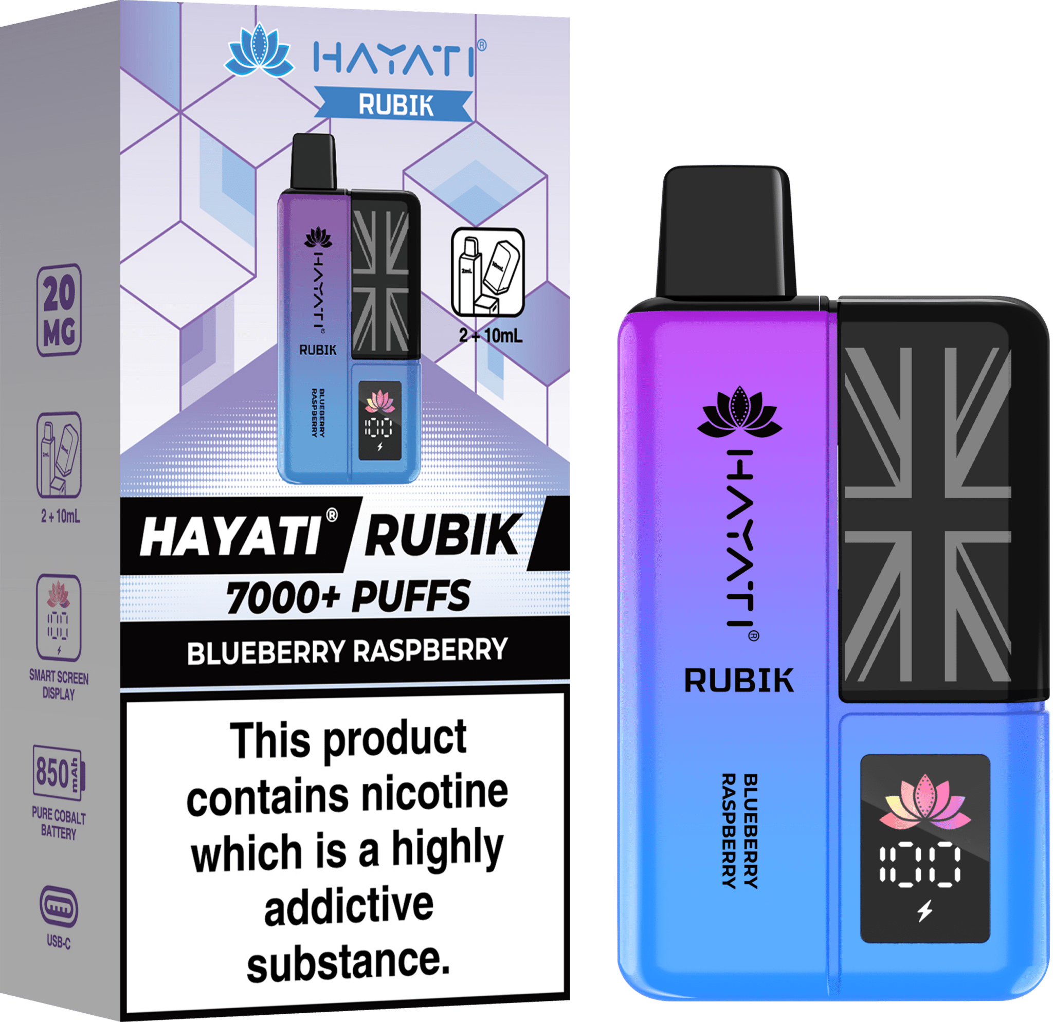 Hayati Rubik 7000 Disposable Vape - EUK