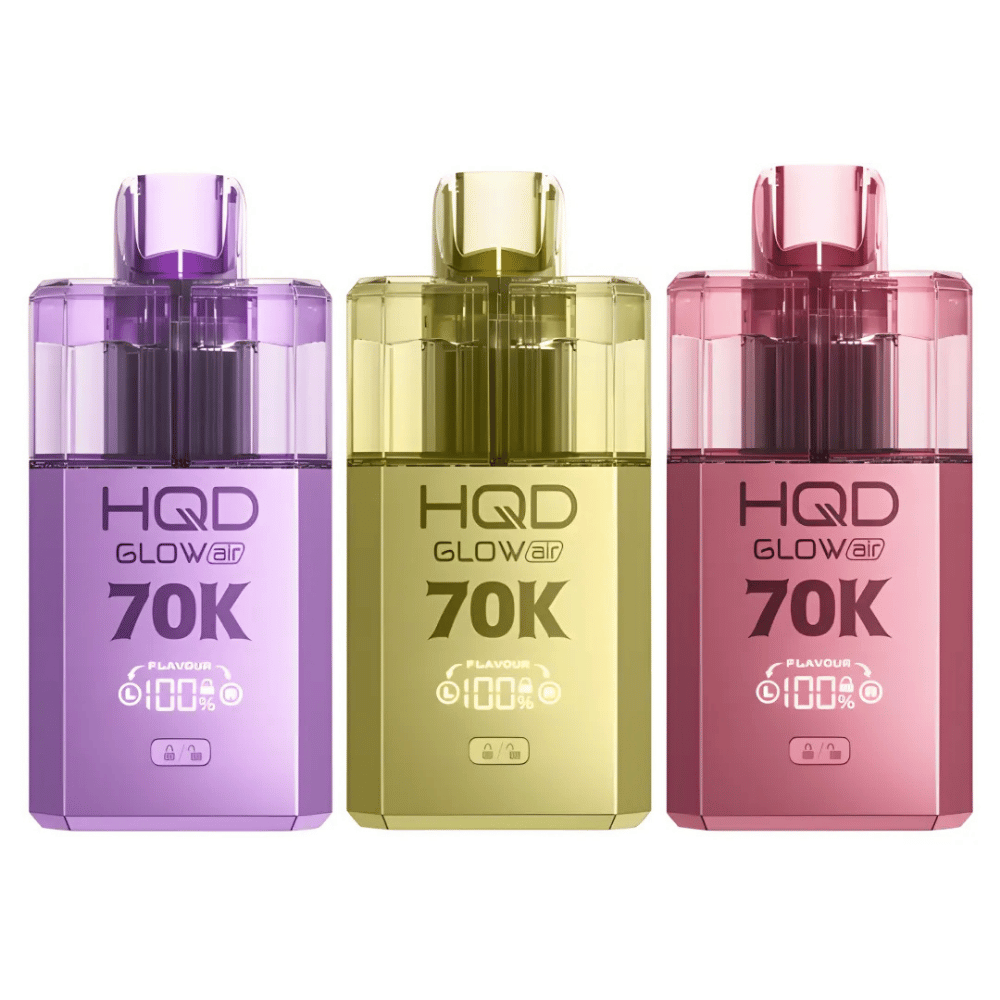 HQD Glow Air 70K Puffs Prefilled Kit Blueberry Raspberry & Blueberry Sour Raspberry - EUK