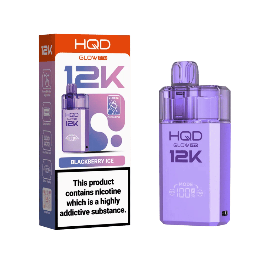 HQD Glow Pro 12K Prefilled Pod Kit Blackberry Ice - EUK