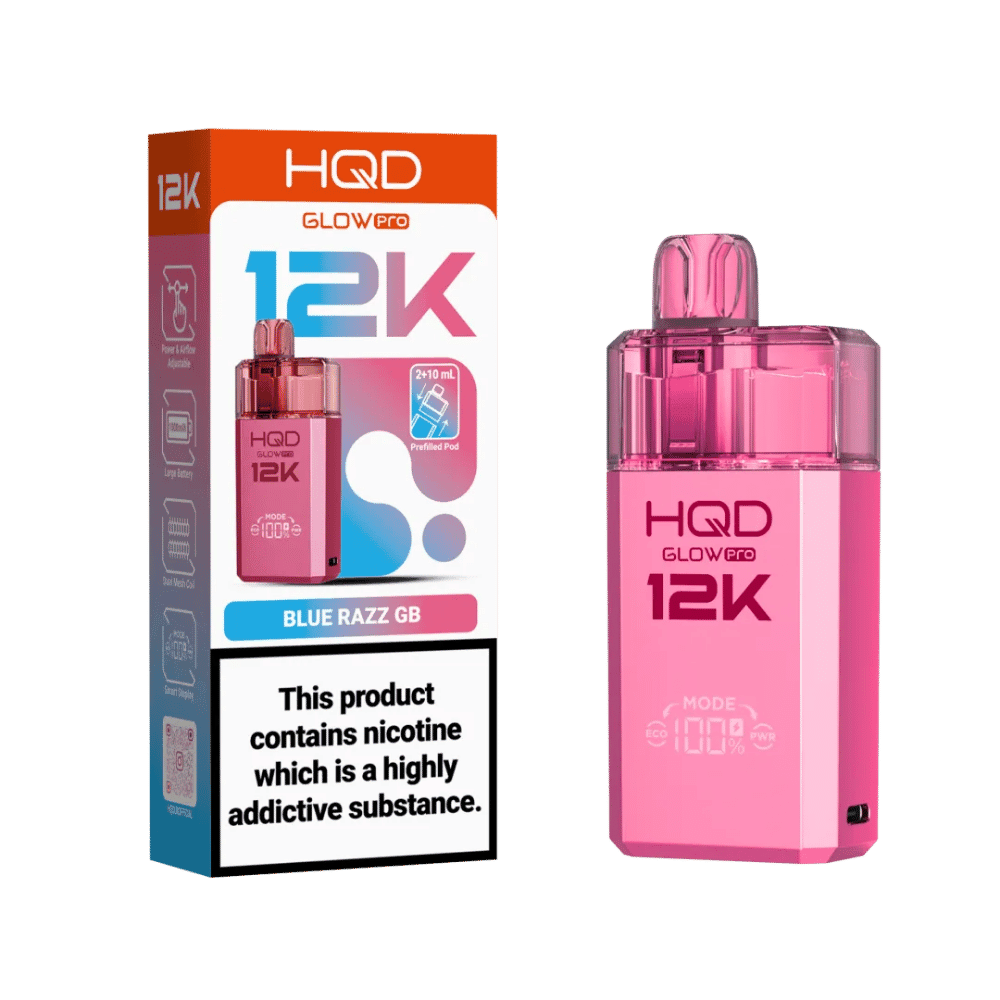 HQD Glow Pro 12K Prefilled Pod Kit Blue Razz GB - EUK