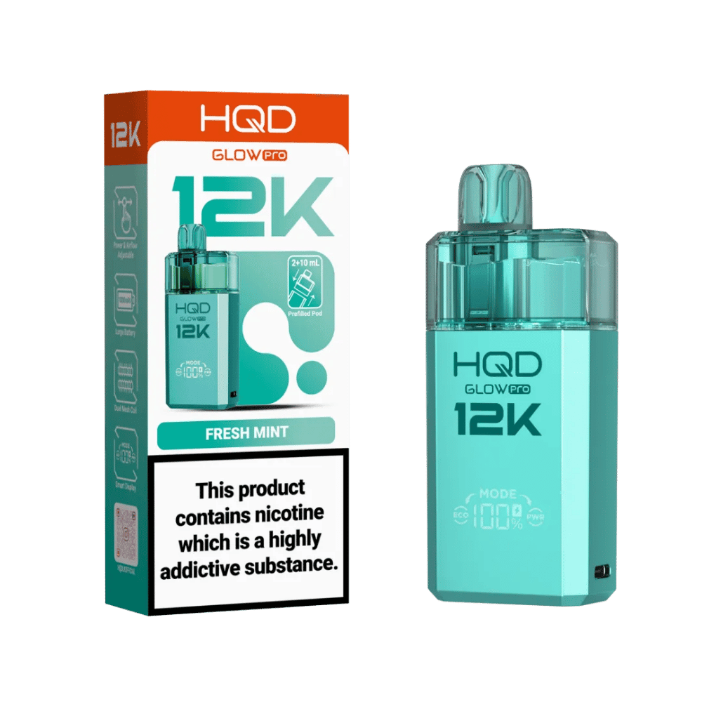 HQD Glow Pro 12K Prefilled Pod Kit Fresh Mint - EUK