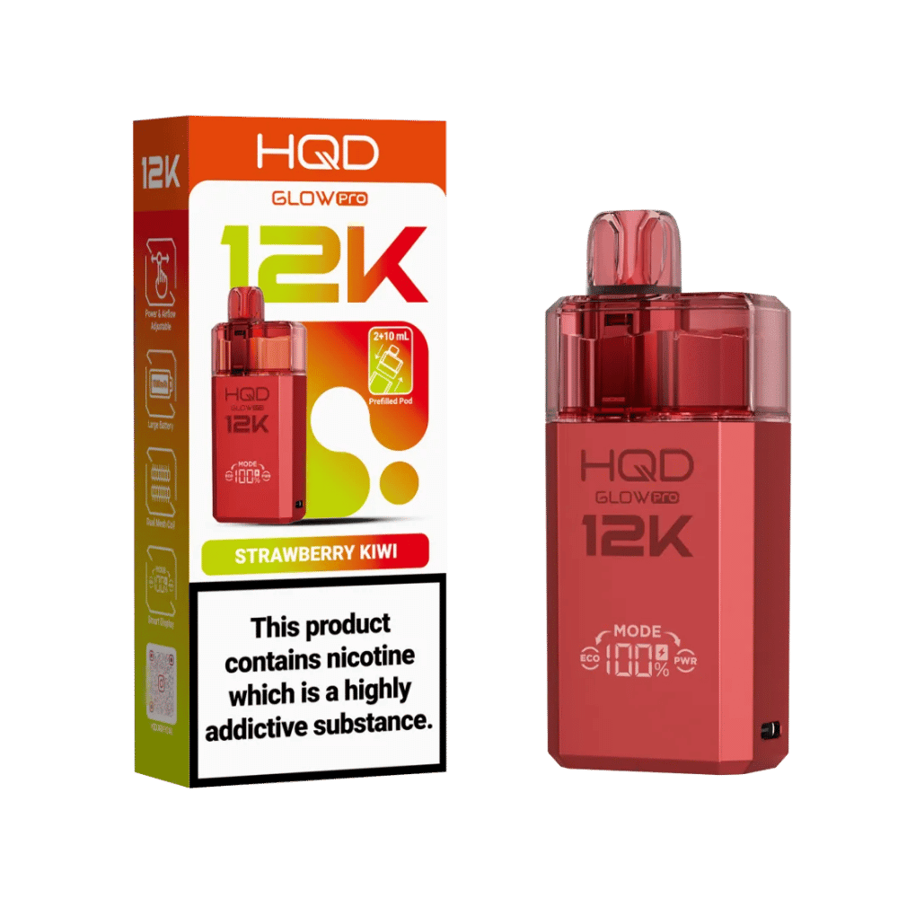 HQD Glow Pro 12K Prefilled Pod Kit Strawberry Kiwi - EUK