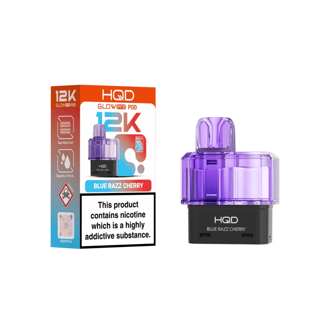 HQD Glow Pro 12K Refill Pod Blue Razz Cherry - EUK