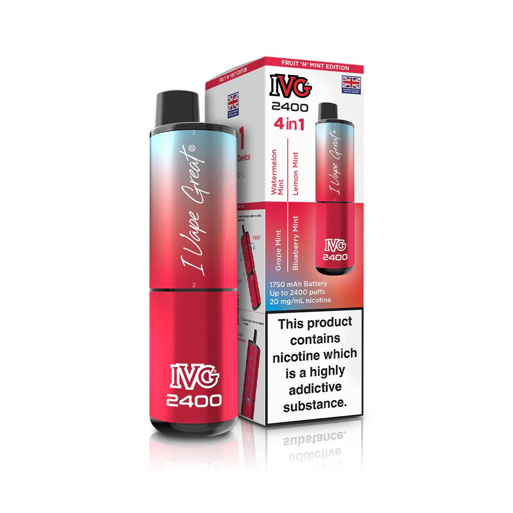 IVG 2400 4 in 1 Multi Flavour Fruit N Mint Edition - EUK