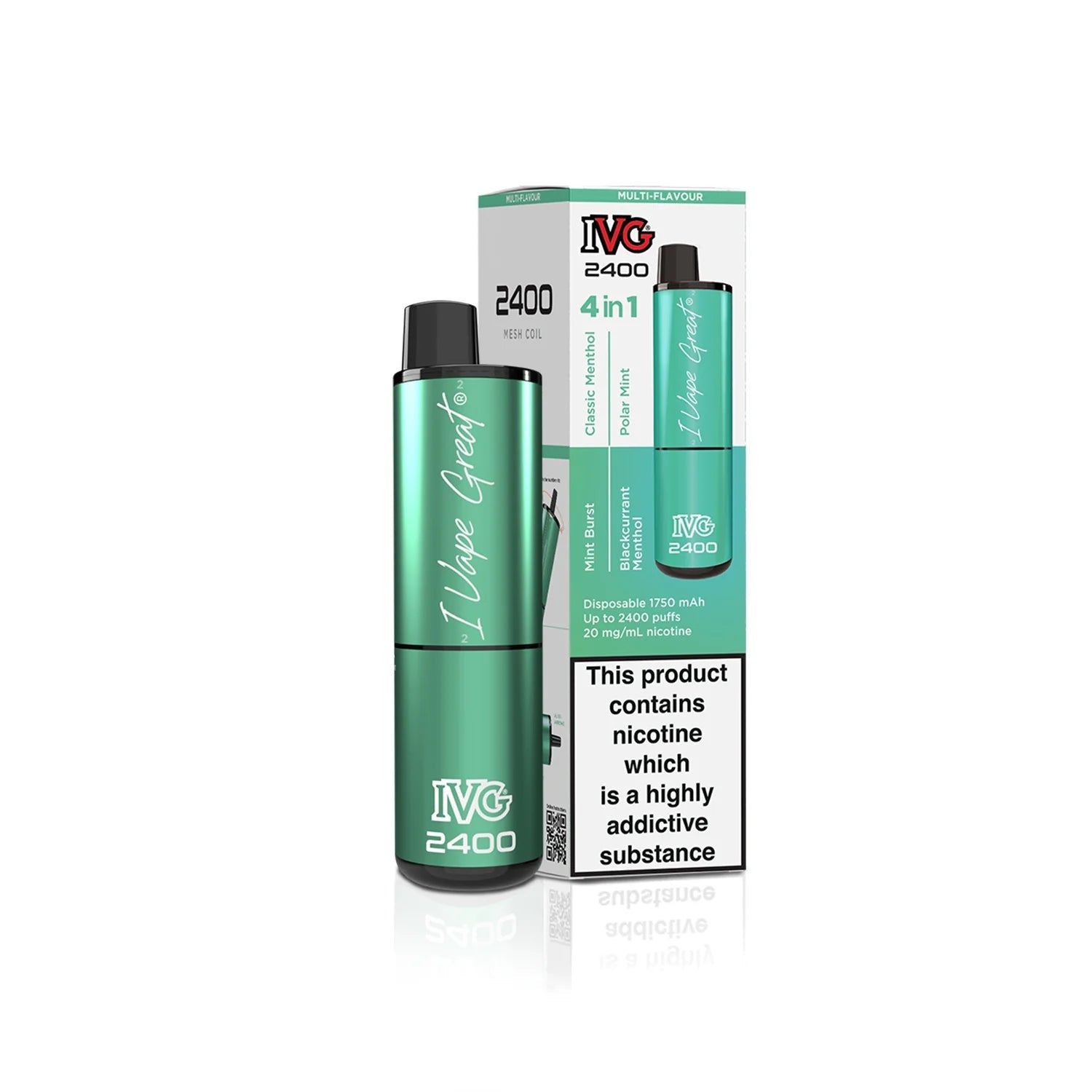 IVG 2400 4 in 1 Multi Flavour Menthol Edition - EUK