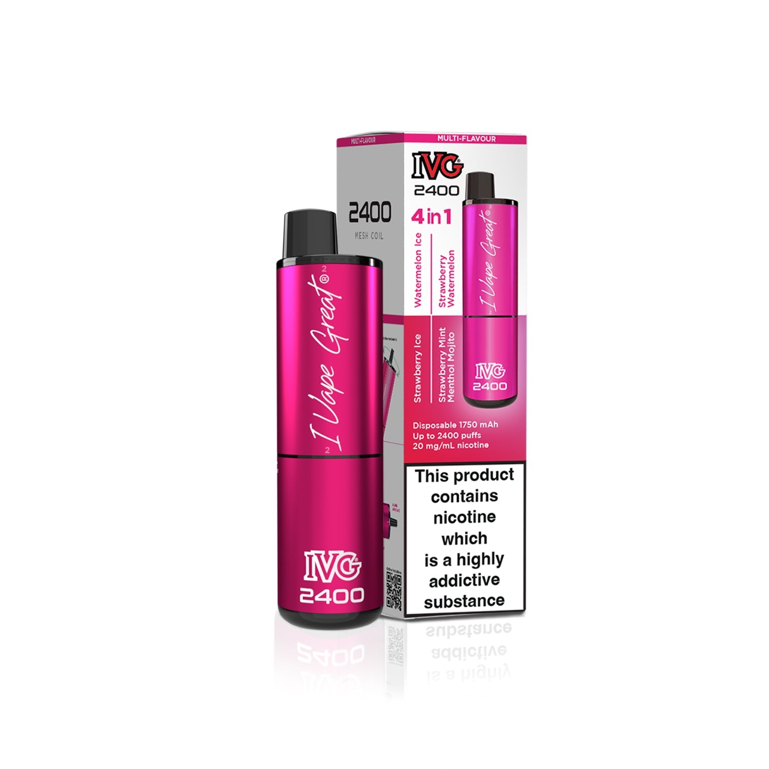 IVG 2400 4 in 1 Multi Flavour Pink Edition - EUK