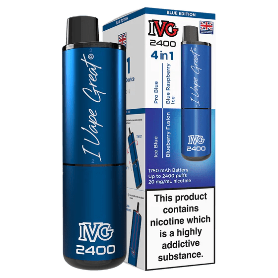 IVG 2400 Rechargeable Vape Blue Edition - EUK