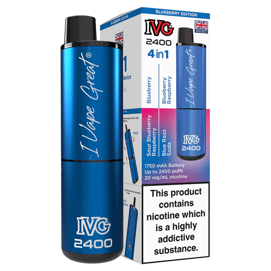 IVG 2400 Rechargeable Vape Blueberry Edition - EUK