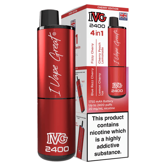 IVG 2400 Rechargeable Vape Cherry Edition - EUK