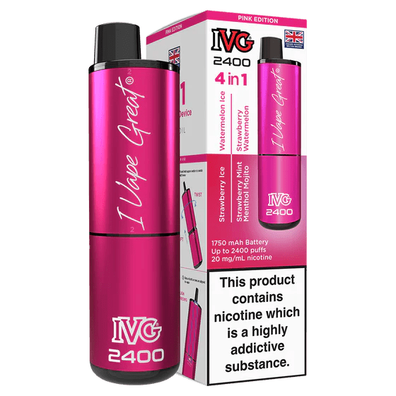 IVG 2400 Rechargeable Vape Pink Edition - EUK