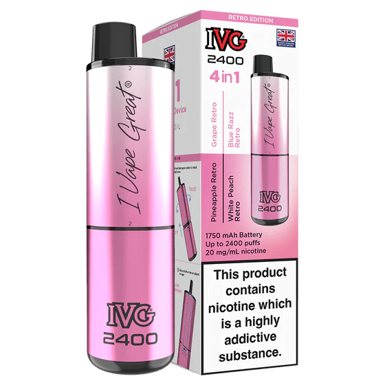 IVG 2400 Rechargeable Vape Retro Edition - EUK
