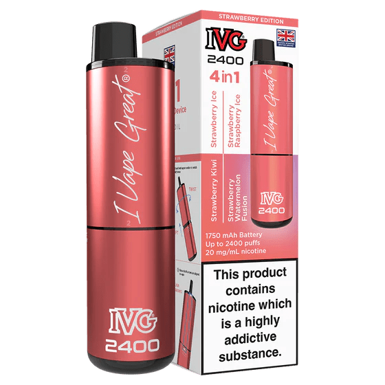 IVG 2400 Rechargeable Vape Strawberry Edition - EUK
