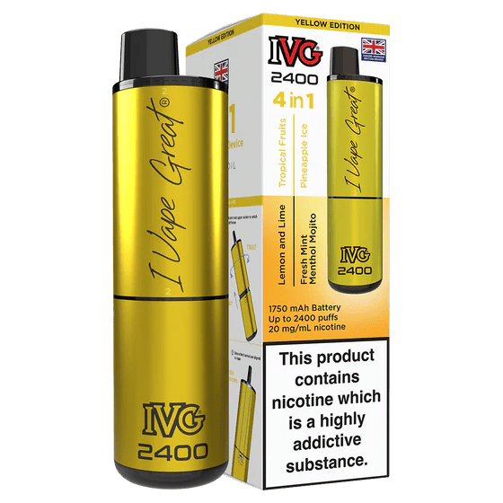 IVG 2400 Rechargeable Vape Yellow Edition - EUK