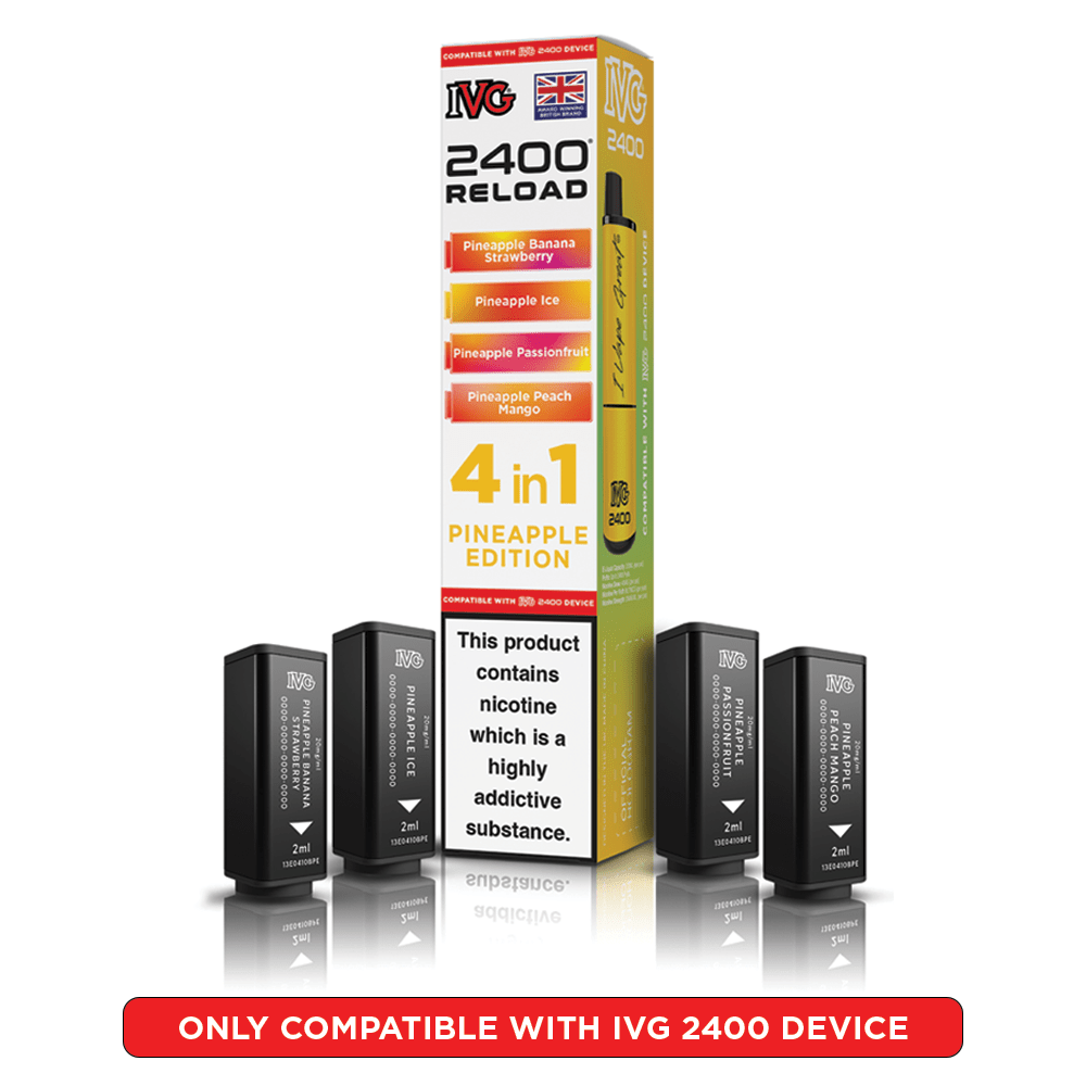 IVG 2400 Reload Pineapple Edition Prefilled Vape Pods 4 Pack - EUK