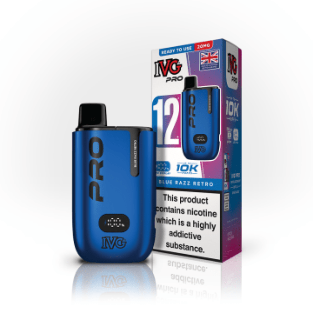 IVG Pro 12 Blue Razz retro Vape Kit - EUK