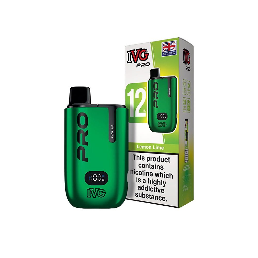 IVG Pro 12 Vape Kit 10mg Lemon Lime - EUK