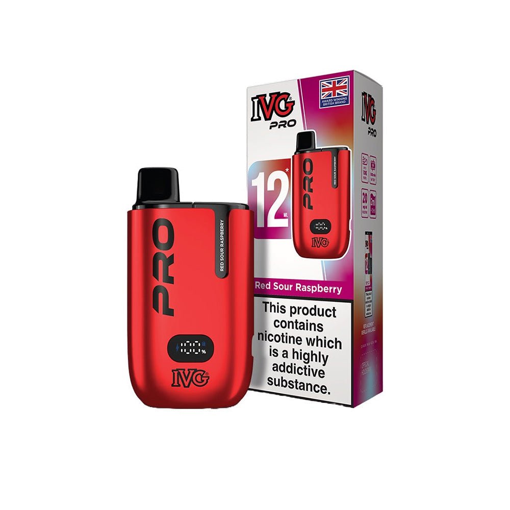 IVG Pro 12 Vape Kit 10mg Red Sour Raspberry - EUK