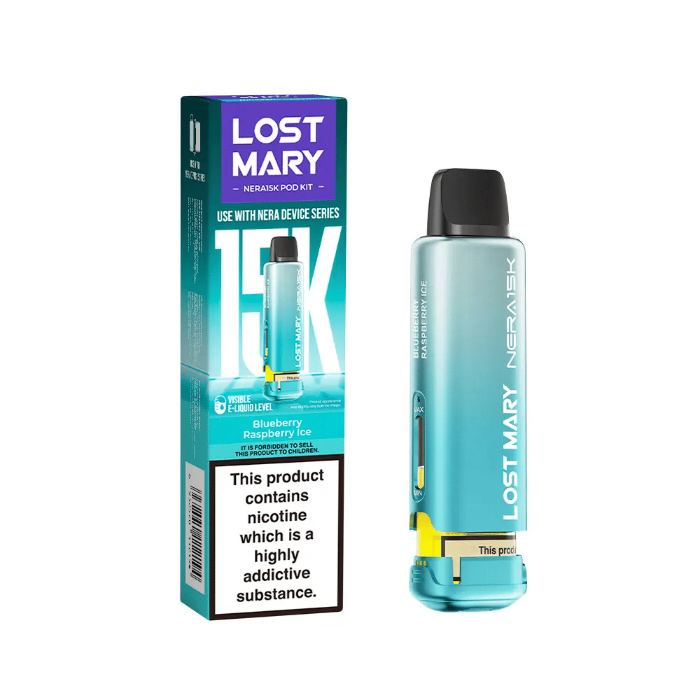 Lost Mary Nera 15k Prefilled Pod Blue Raspberry Ice - EUK