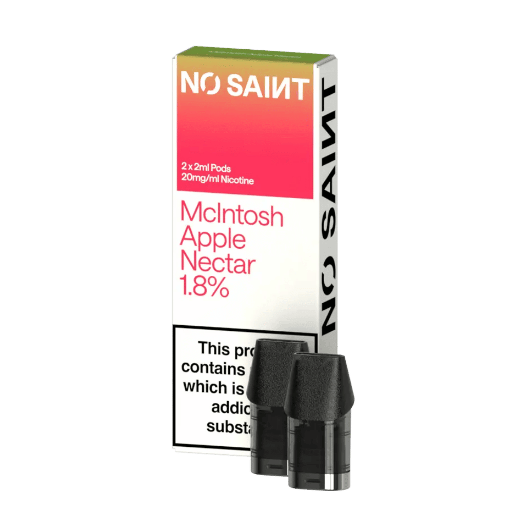 No Saint Prefilled Pods Mcintosh Apple Nectar (2 Pack) - EUK