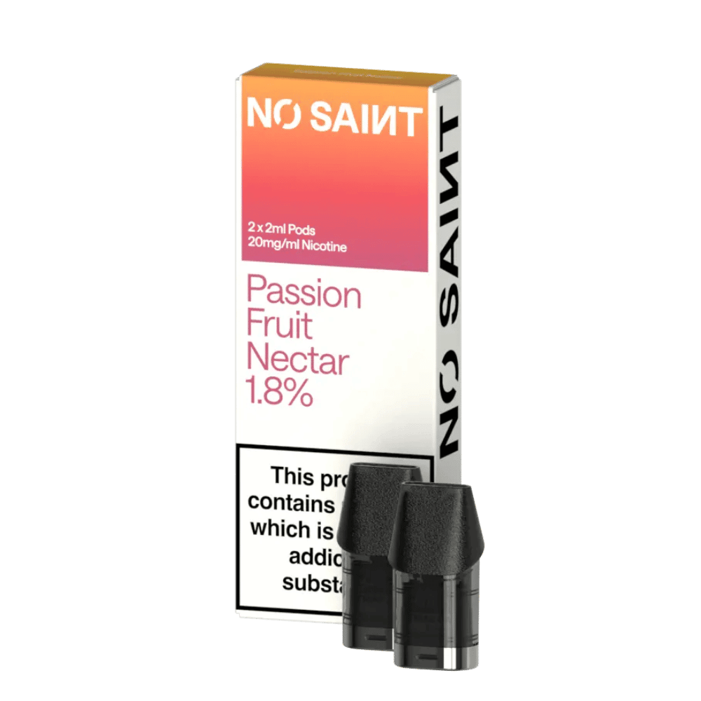 No Saint Prefilled Pods Passion Fruit Nectar (2 Pack) - EUK