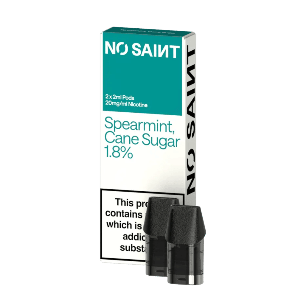 No Saint Prefilled Pods Spearmint Cane Sugar (2 Pack) - EUK