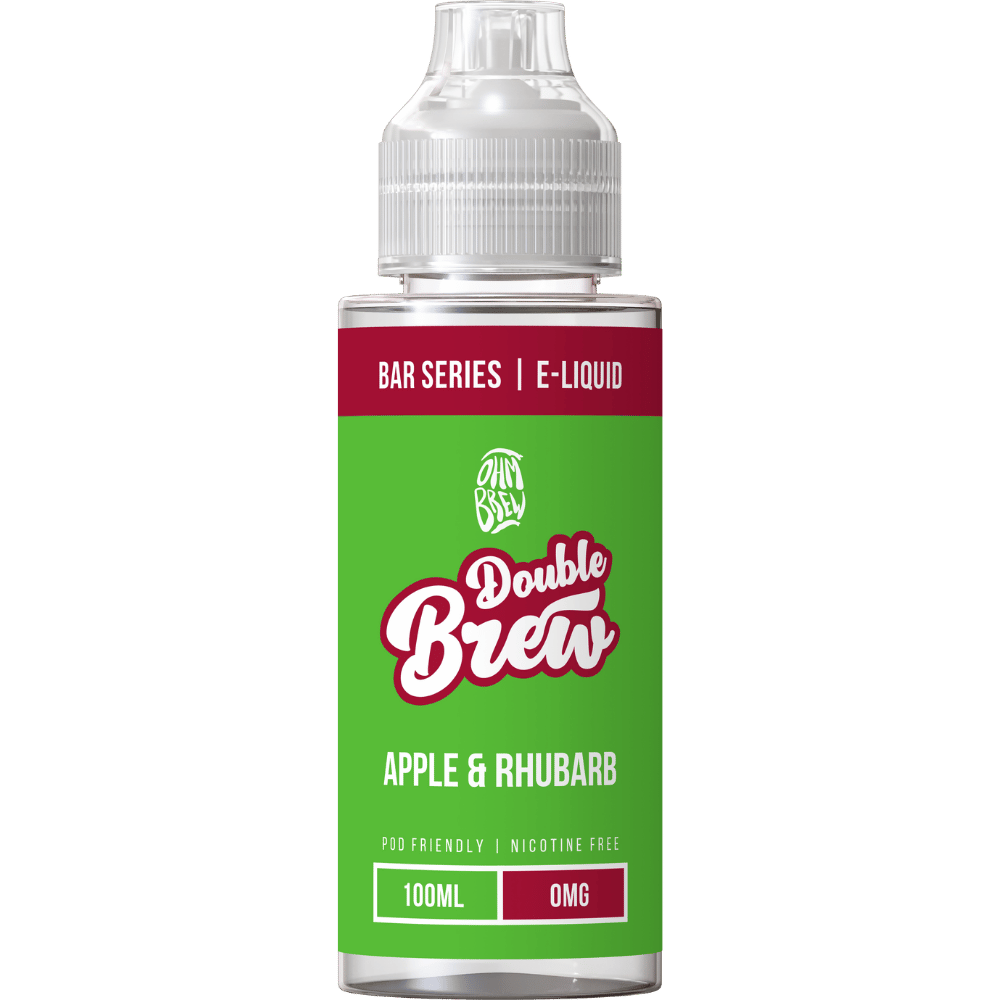 Ohm Brew Double Brew 100ml Shortfill E - Liquid Apple & Rhubarb - EUK