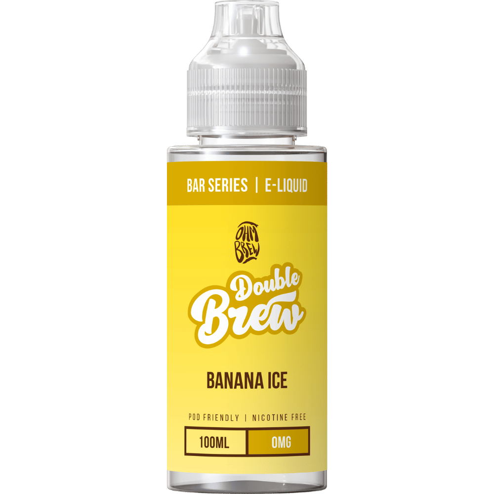 Ohm Brew Double Brew 100ml Shortfill E - Liquid Banana Ice - EUK