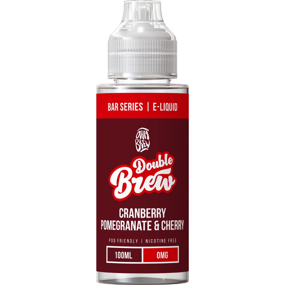 Ohm Brew Double Brew 100ml Shortfill E - Liquid Cranberry Pomegranate & Cherry - EUK