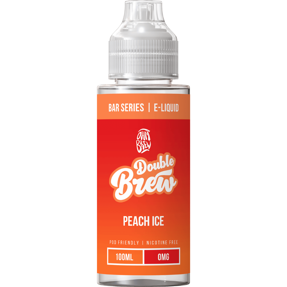 Ohm Brew Double Brew 100ml Shortfill E - Liquid Peach Ice - EUK