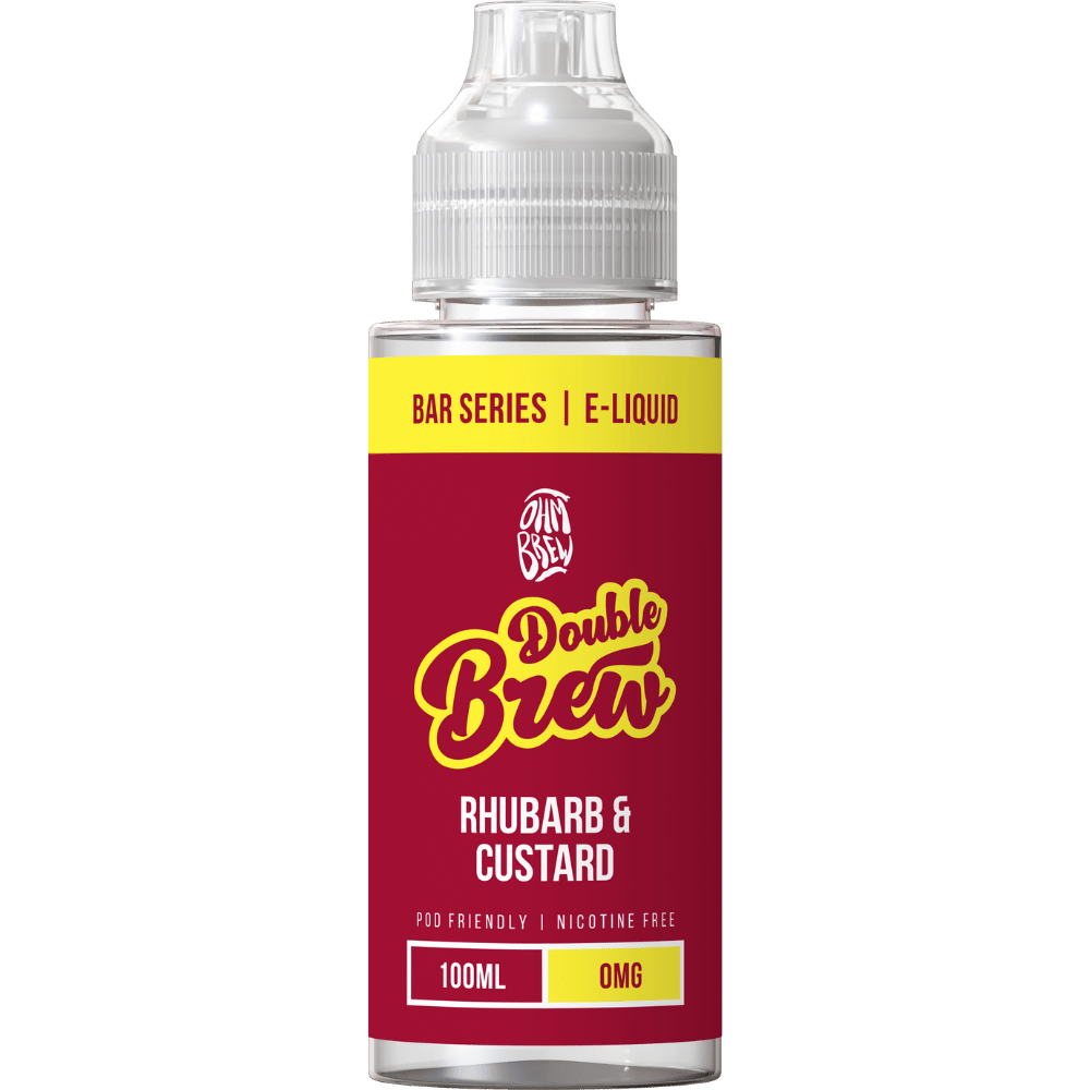 Ohm Brew Double Brew 100ml Shortfill E - Liquid Rhubarb & Custard - EUK