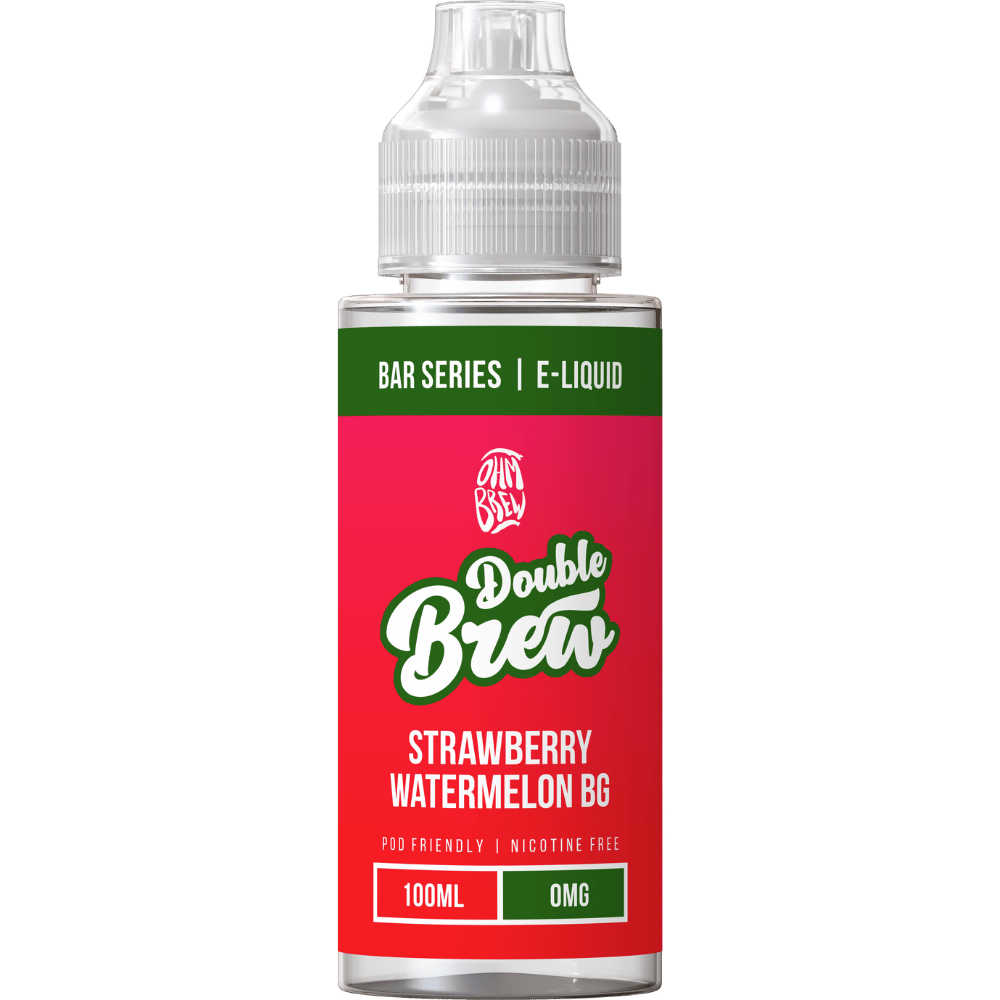 Ohm Brew Double Brew 100ml Shortfill E - Liquid Strawberry Watermelon BG - EUK