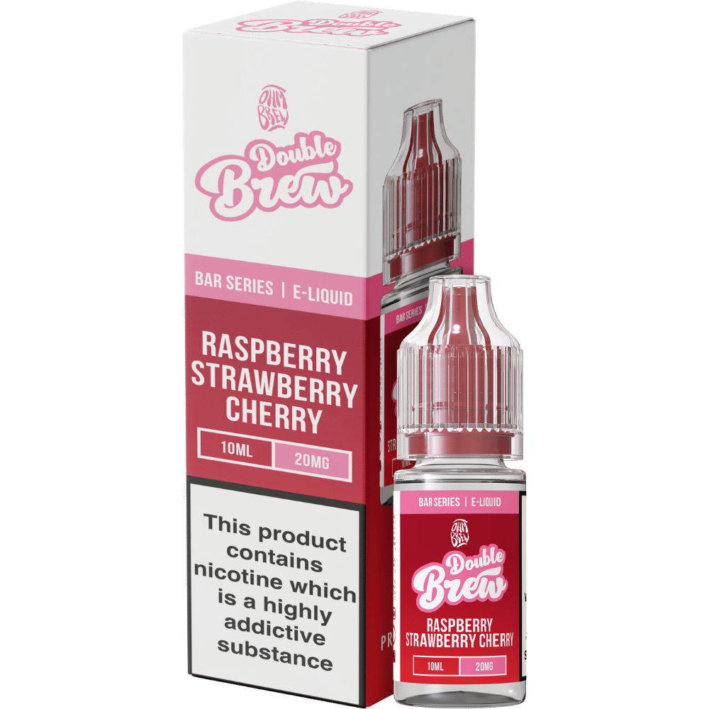 Ohm Brew Double Brew Nic Salt E - Liquid Raspberry Strawberry Cherry - EUK