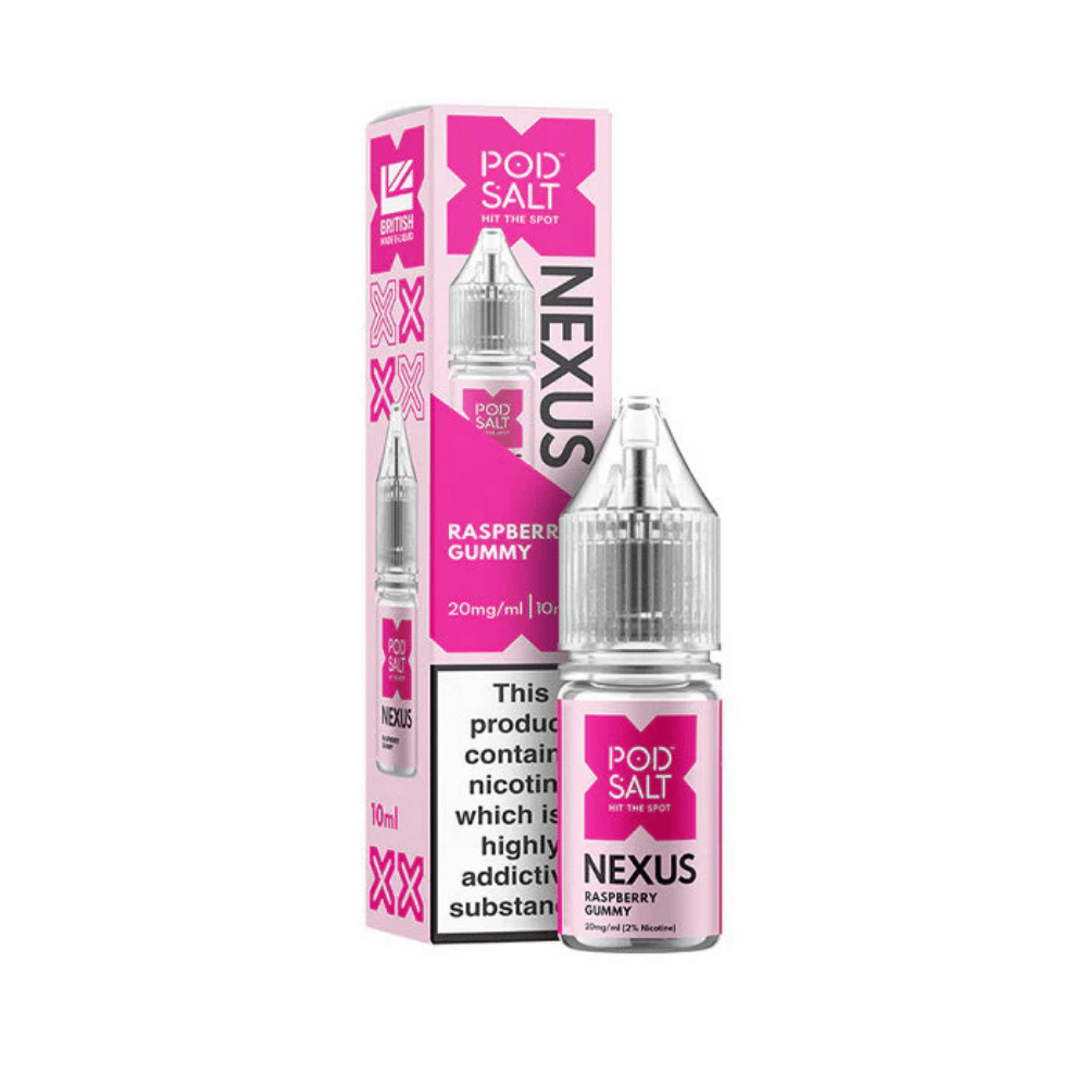 Pod Salt Nexus Raspberry Gummy Nic Salt E - Liquid - EUK