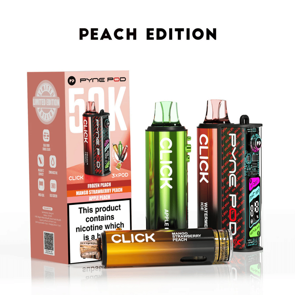 Pyne Pod Click 50k Prefilled Pod Kit Peach Edition - EUK