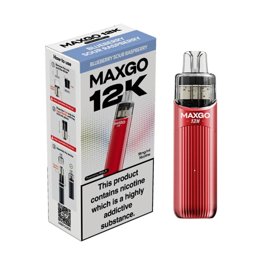 Relx Maxgo 12k Prefilled Pod Kit Blueberry Sour Raspberry - EUK