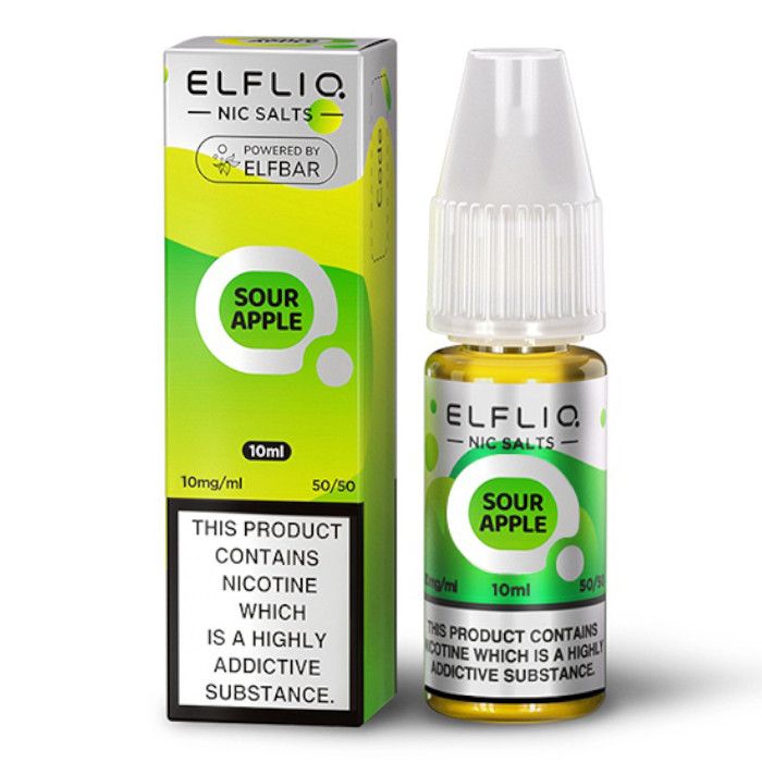 Sour Apple Elf Bar Elfliq Nic Salt E - Liquid - EUK