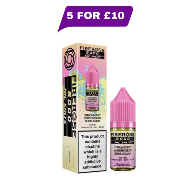 Strawberry Watermelon Bubblegum Nic Salt E - Liquid By Firerose - EUK