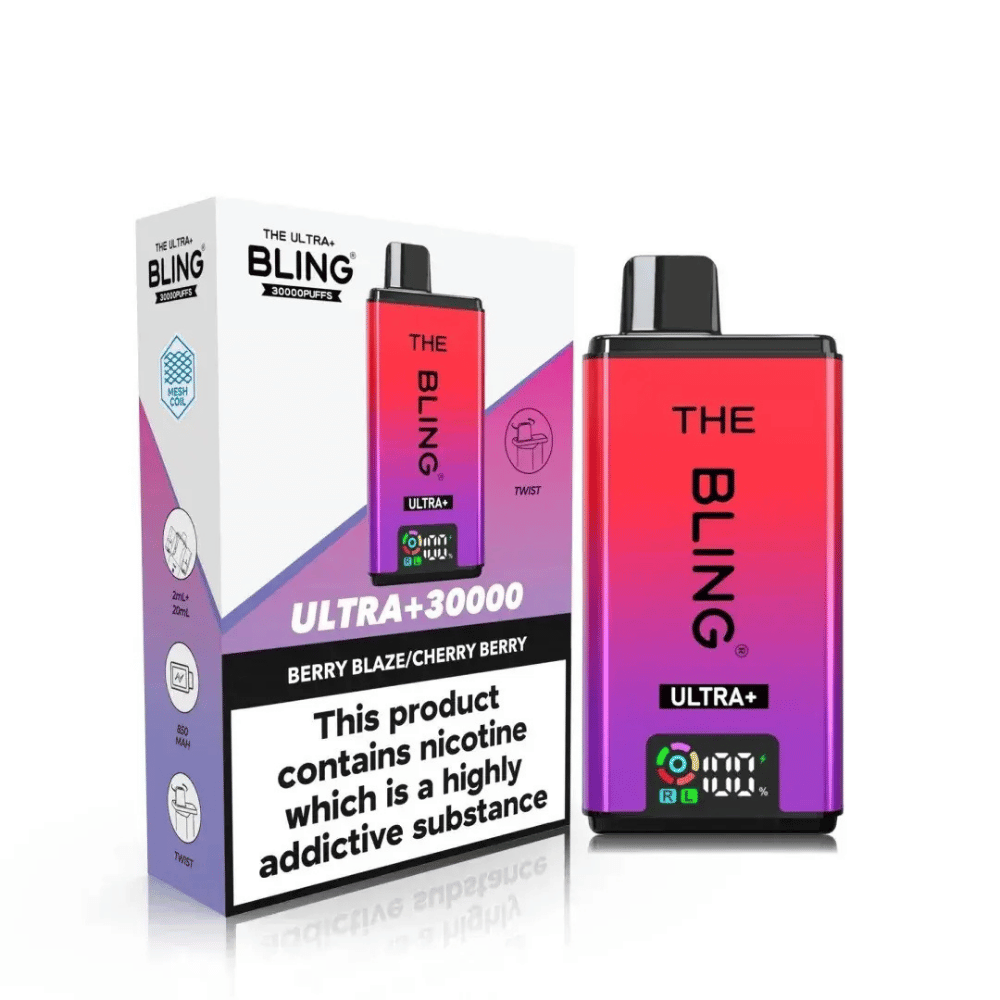 The Bling Ultra Plus 30K Vape Kit Berry Blaze / Cherry Berry - EUK