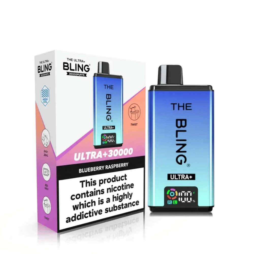 The Bling Ultra Plus 30K Vape Kit Blueberry Raspberry - EUK
