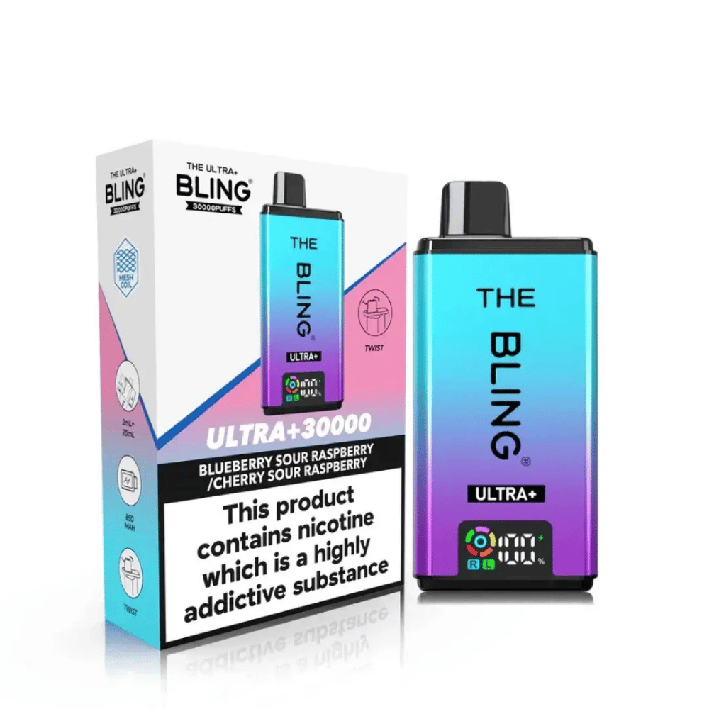 The Bling Ultra Plus 30K Vape Kit Blueberry Sour Raspberry / Cherry Sour Raspberry - EUK