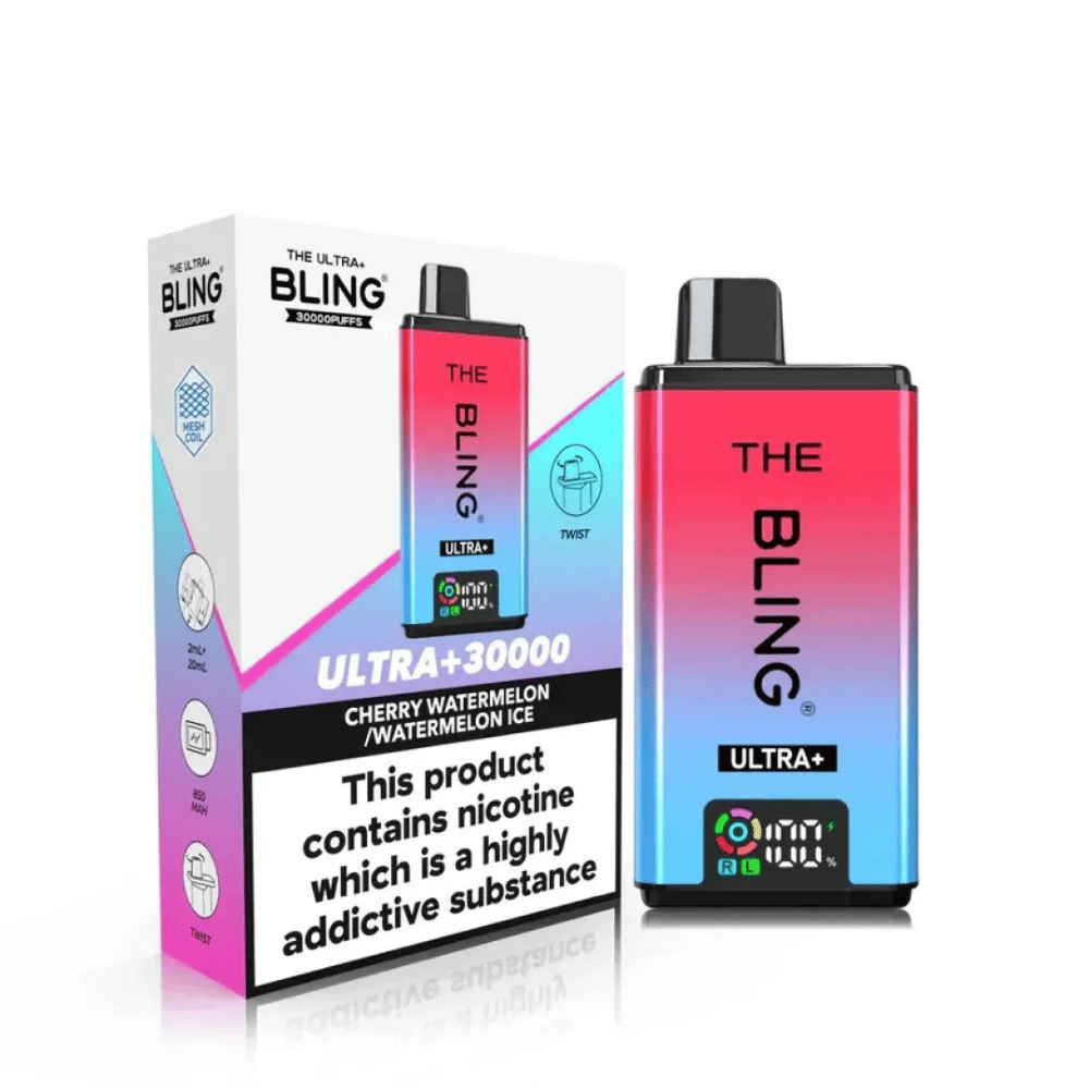 The Bling Ultra Plus 30K Vape Kit Cherry Watermelon / Watermelon Ice - EUK