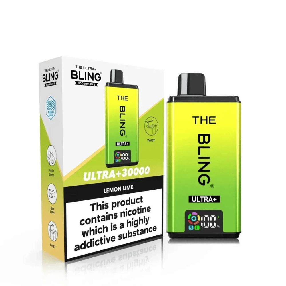 The Bling Ultra Plus 30K Vape Kit Lemon Lime - EUK