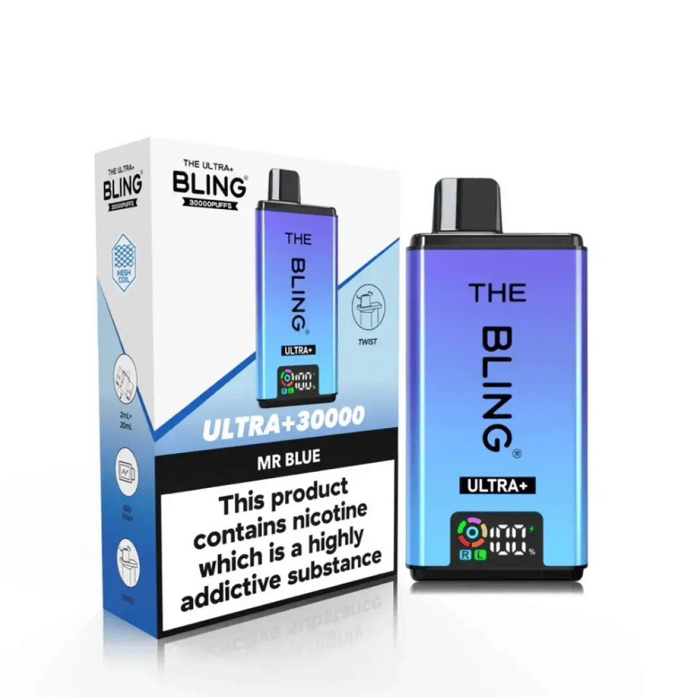 The Bling Ultra Plus 30K Vape Kit Mr Blue - EUK