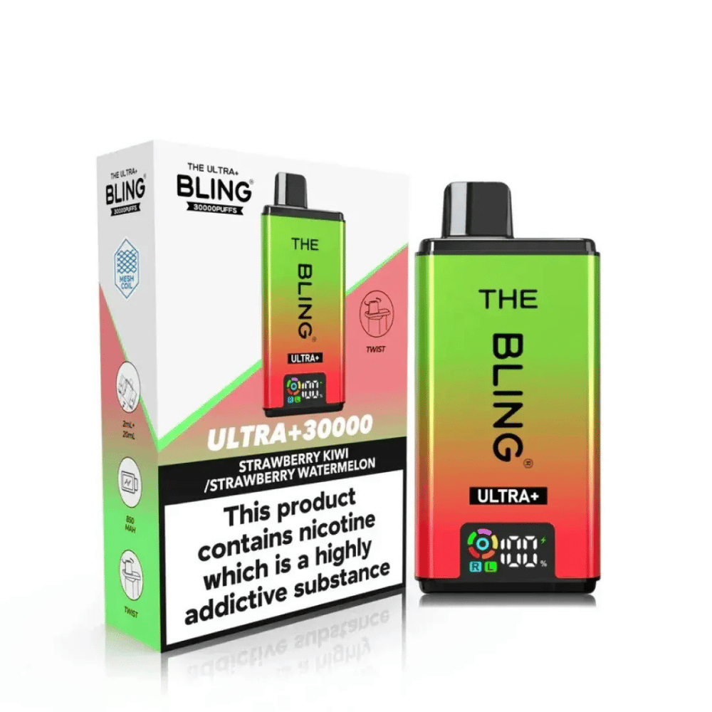 The Bling Ultra Plus 30K Vape Kit Strawberry Kiwi / Strawberry Watermelon - EUK