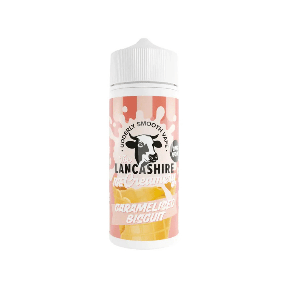 The Lancashire Creamery 100ml Shortfill E - Liquid Caramelised Biscuit - EUK